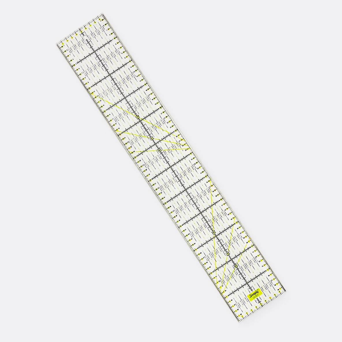 Patchwork Lineal mit Metallkante 60x10cm