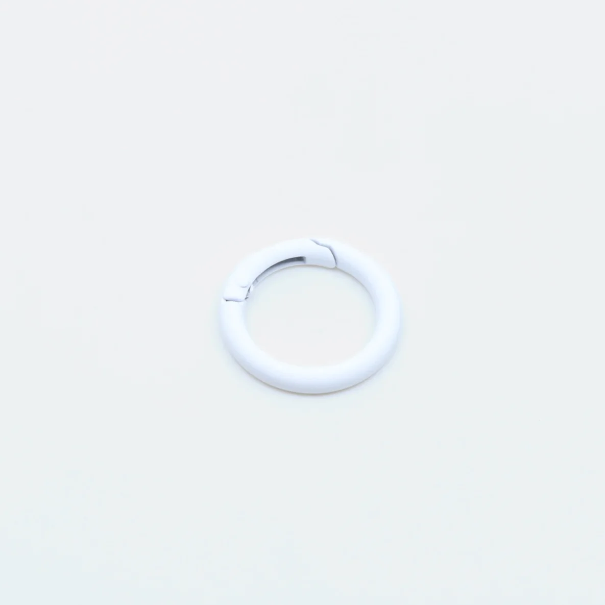 Ring mit Schnappverschluss, 25mm, 1 Stück, Weiß B3