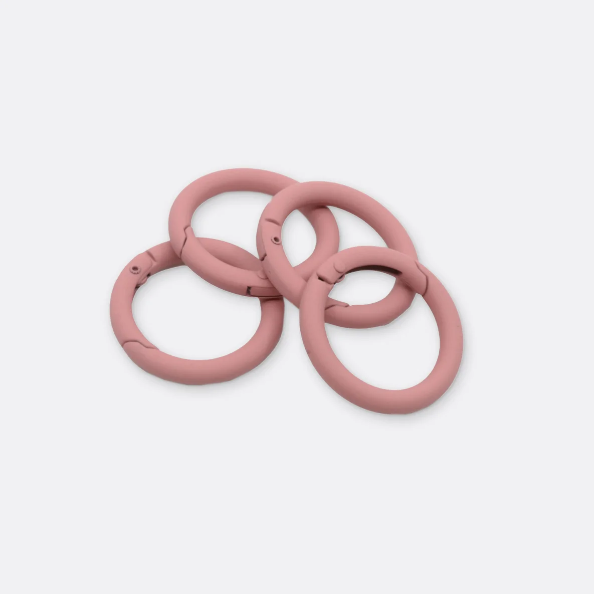 Ring mit Schnappverschluss, 25mm, 4 Stück, Altrosa D213