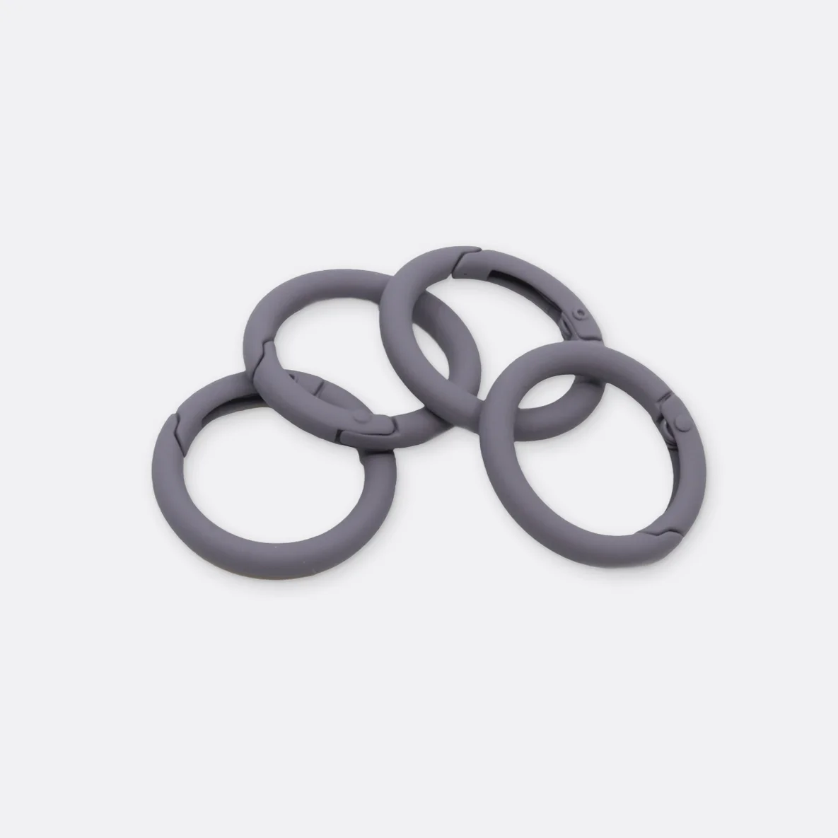 Ring mit Schnappverschluss, 25mm, 1 Stück, Dunkelgrau D306