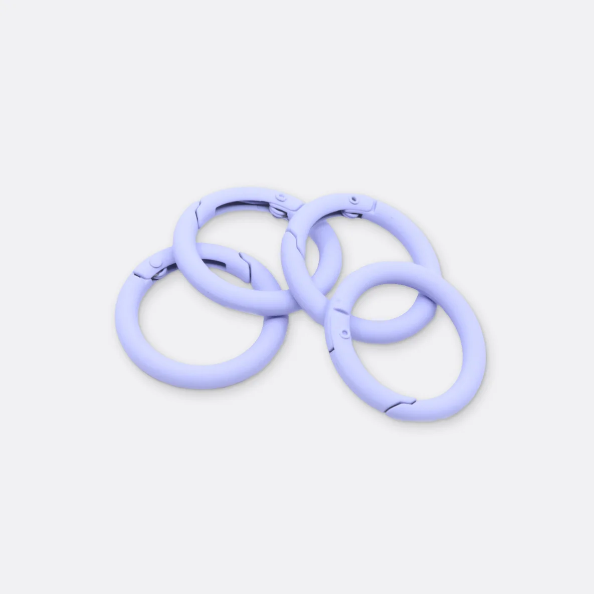 Ring mit Schnappverschluss, 25mm, 4 Stück, Flieder D268