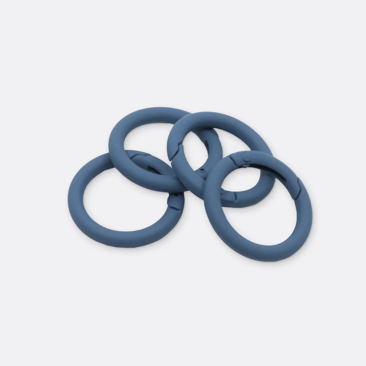 Ring mit Schnappverschluss, 25mm, 4 Stück, Petrol D103