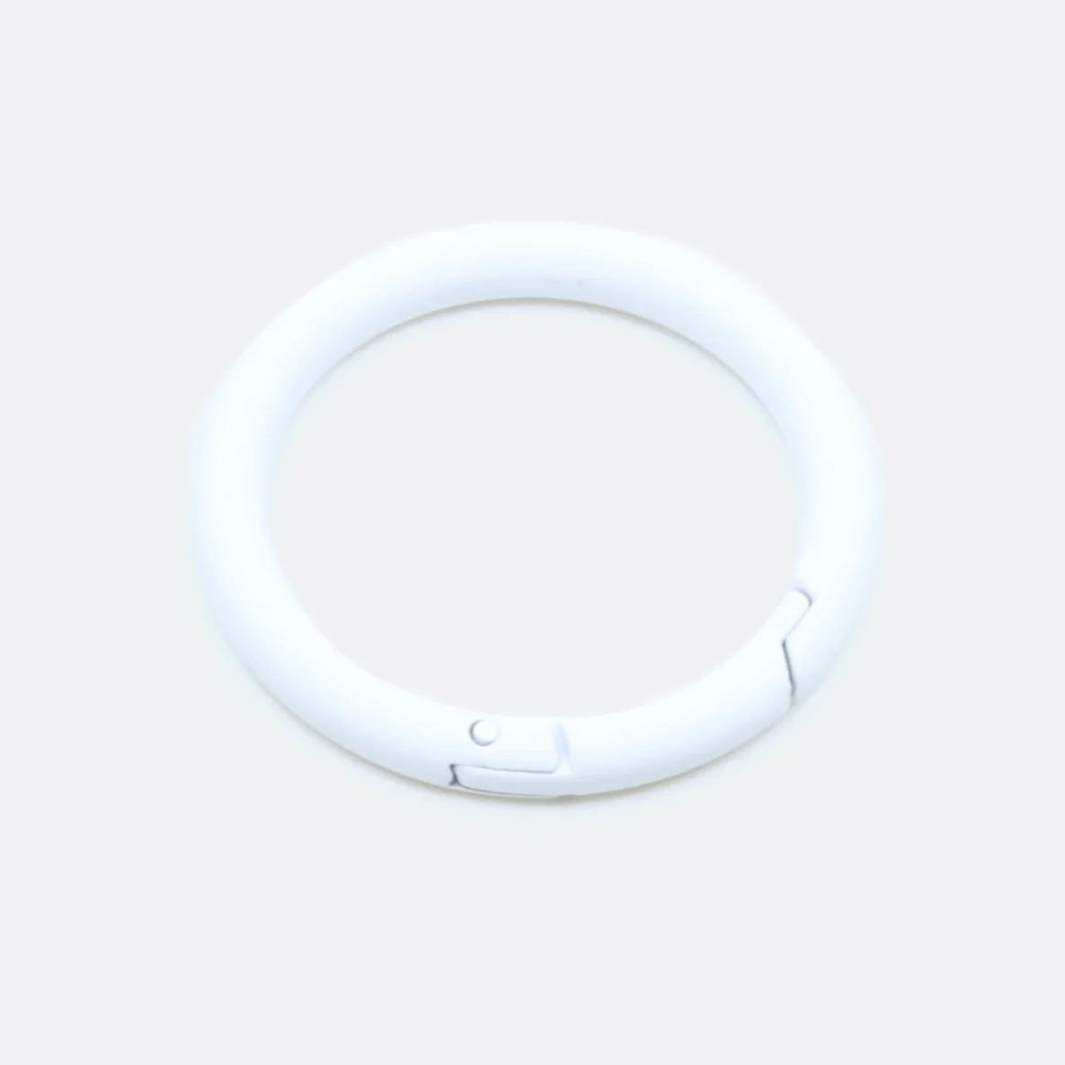 Ring mit Schnappverschluss, 40mm, 1 Stück, Weiß B3