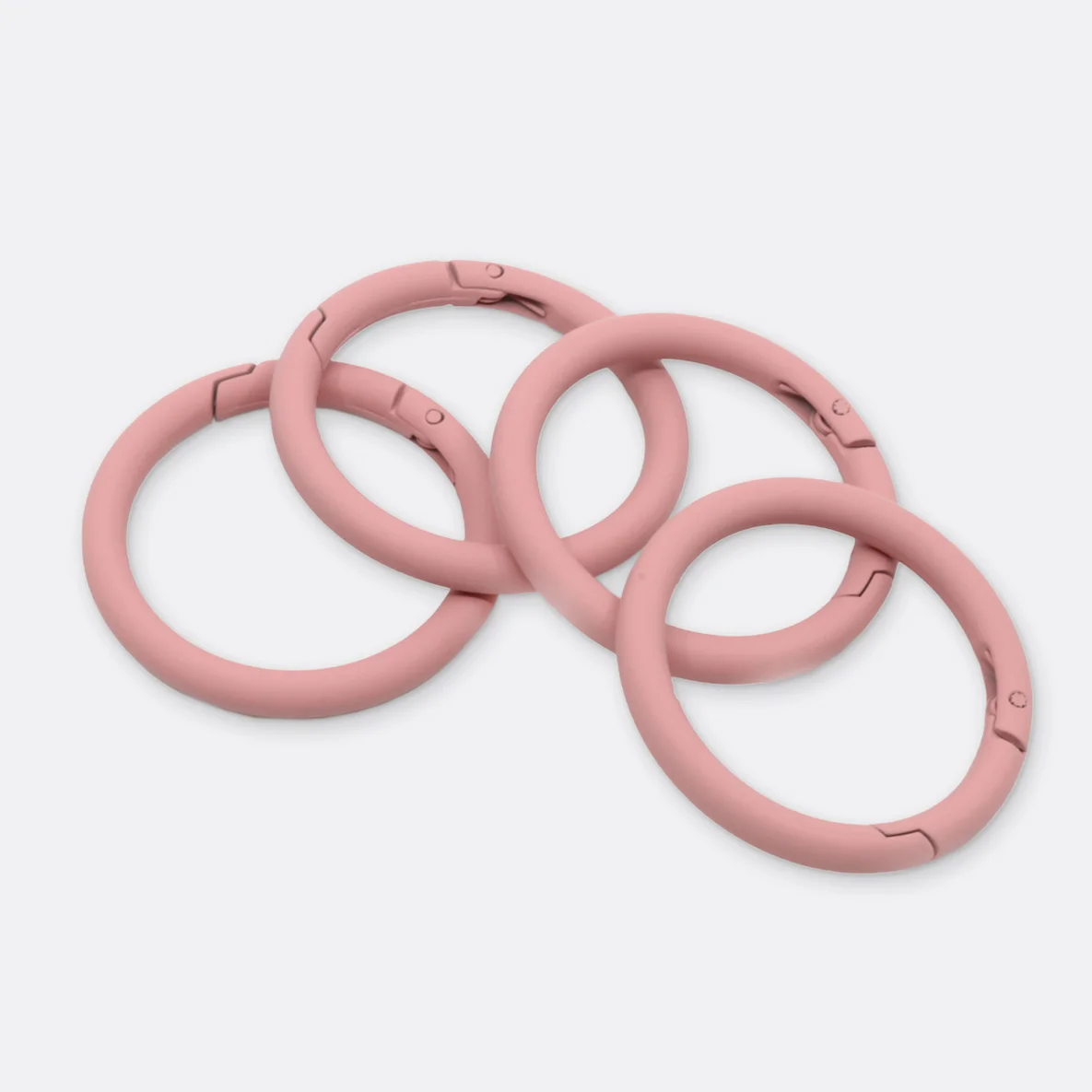 Ring mit Schnappverschluss, 40mm, 4 Stück, Altrosa D213
