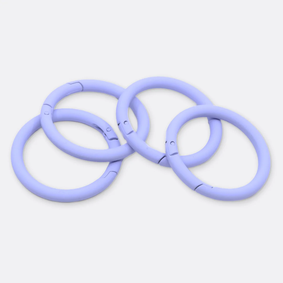 Ring mit Schnappverschluss, 40mm, 4 Stück, Flieder D268