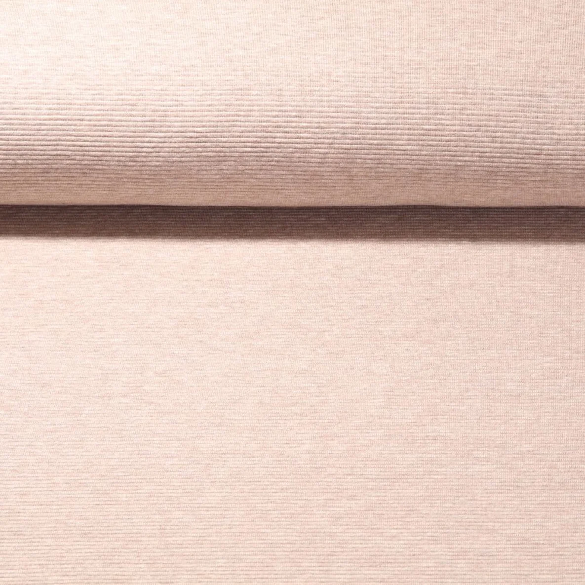 Rippjersey "Mona" Quergerippt Uni Beige