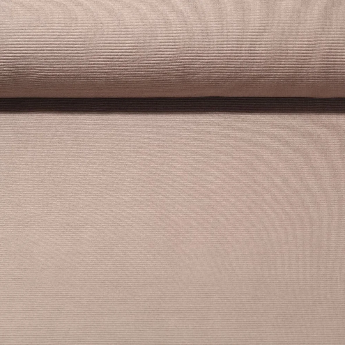 Rippjersey "Mona" Quergerippt Uni Taupe