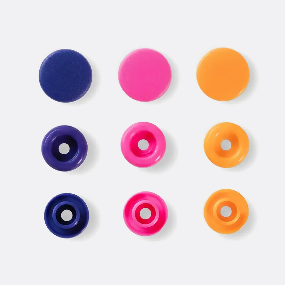 PRYM Color Snap Druckknöpfe, Violett, Pink, Orange