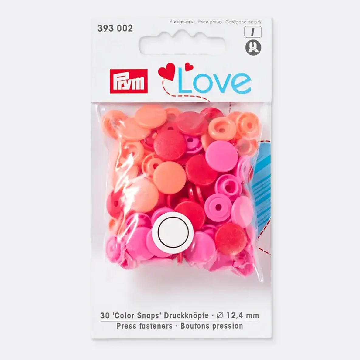 PRYM Color Snap Druckknöpfe, Rot