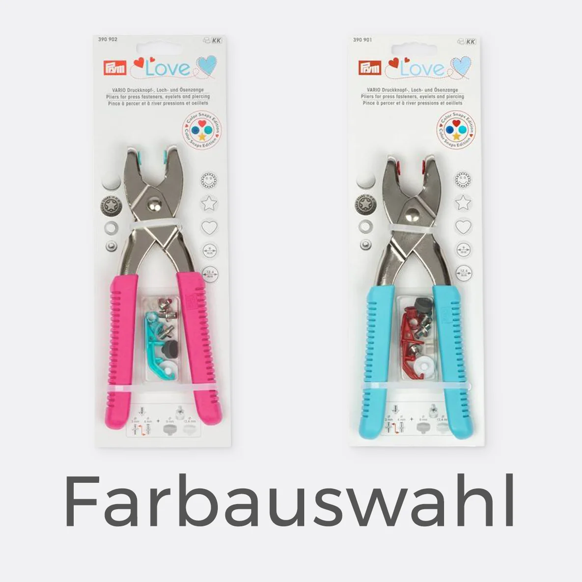 PRYM Love Vario Zange mit Loch- & Snaps Werkzeug