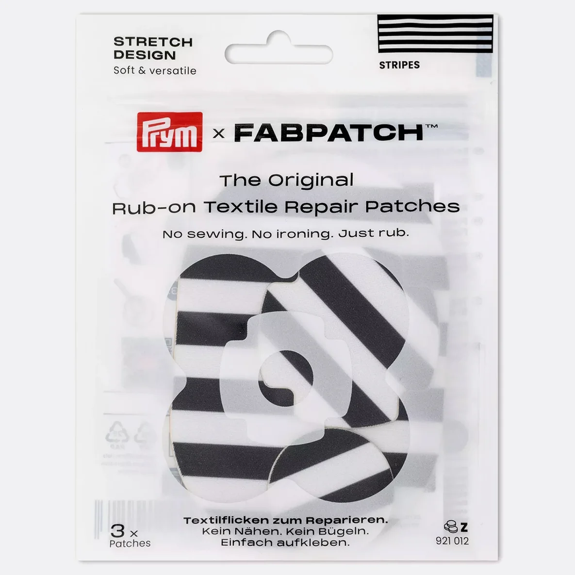 PRYM Rub-on Patch STRETCH Design Stripes
