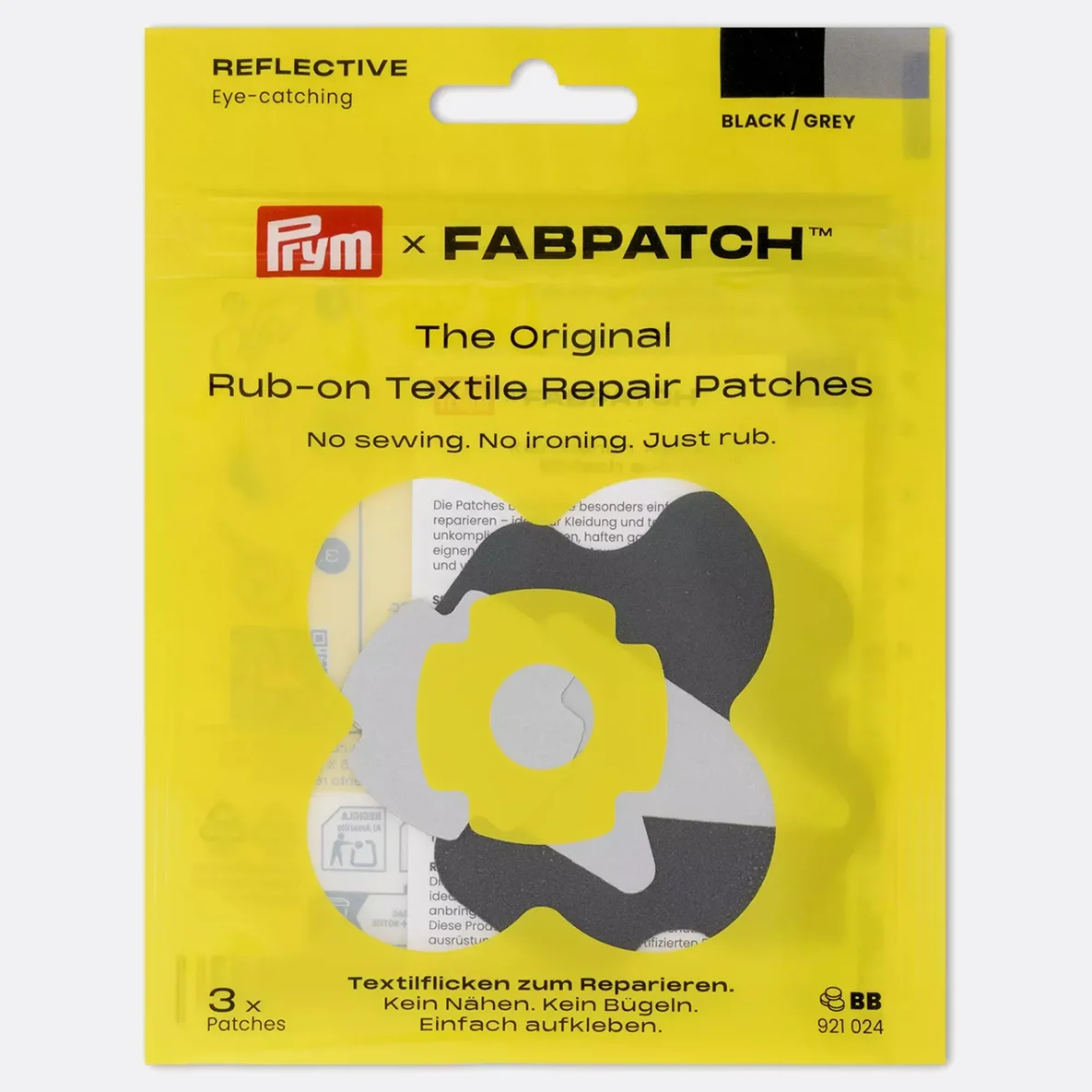 PRYM Rub-on Patch REFLECTIVE 3 Stück 
