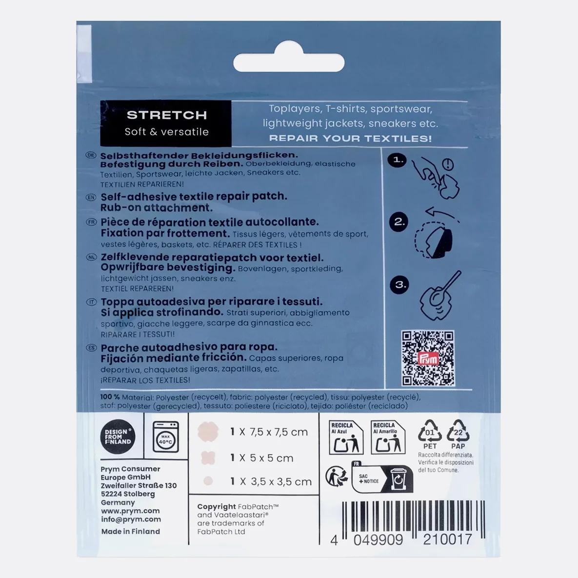 PRYM Rub-on Patch STRETCH 3 Stück Beige