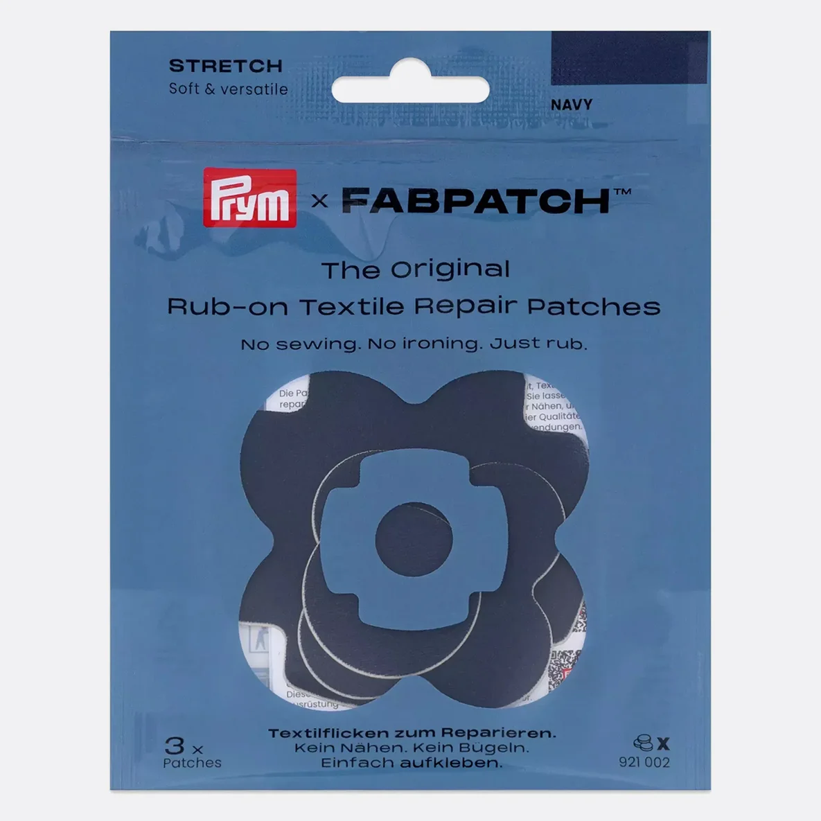 PRYM Rub-on Patch STRETCH 3 Stück Marine