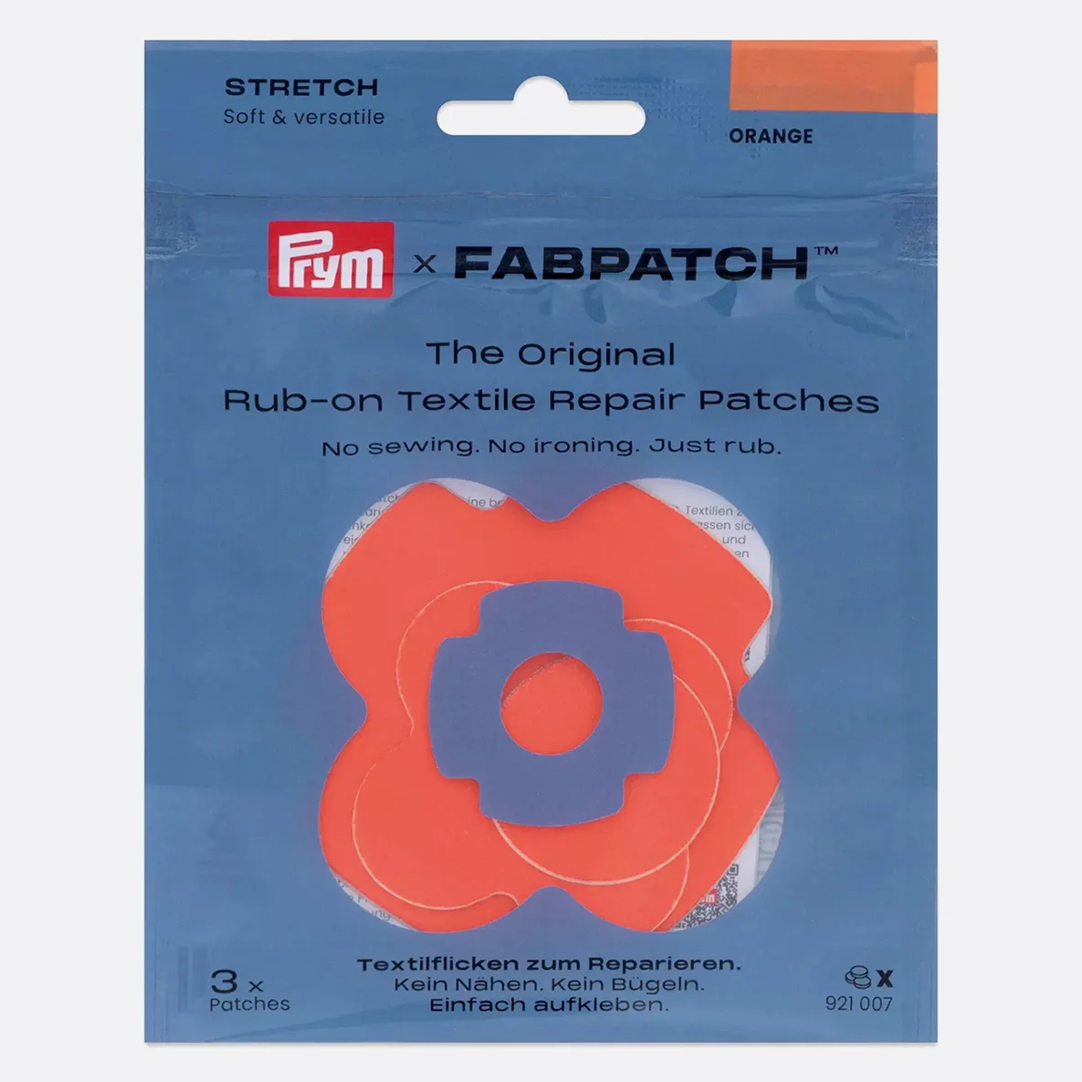 PRYM Rub-on Patch STRETCH 3 Stück Orange
