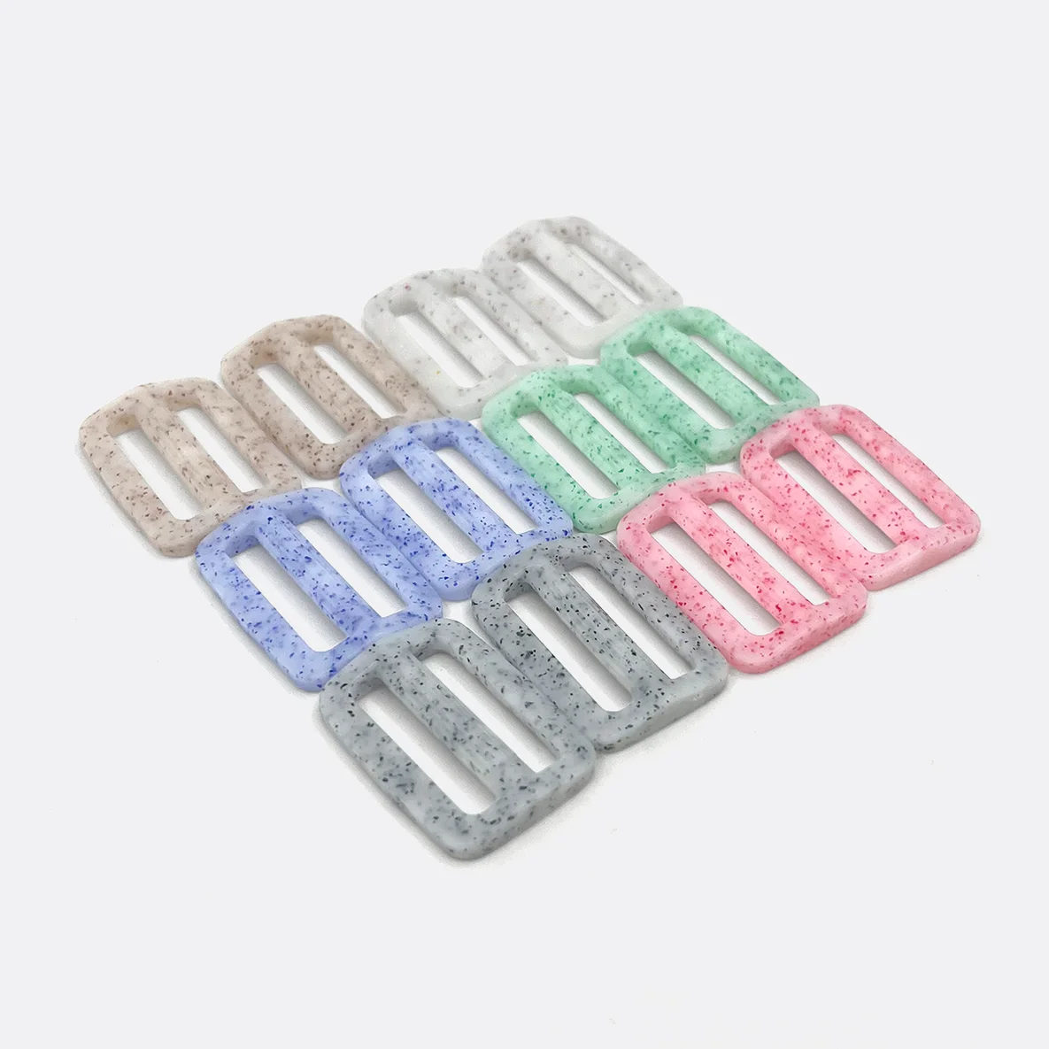 Kunststoff Taschenzubehör Set, 25mm, Marmor, Schieber
