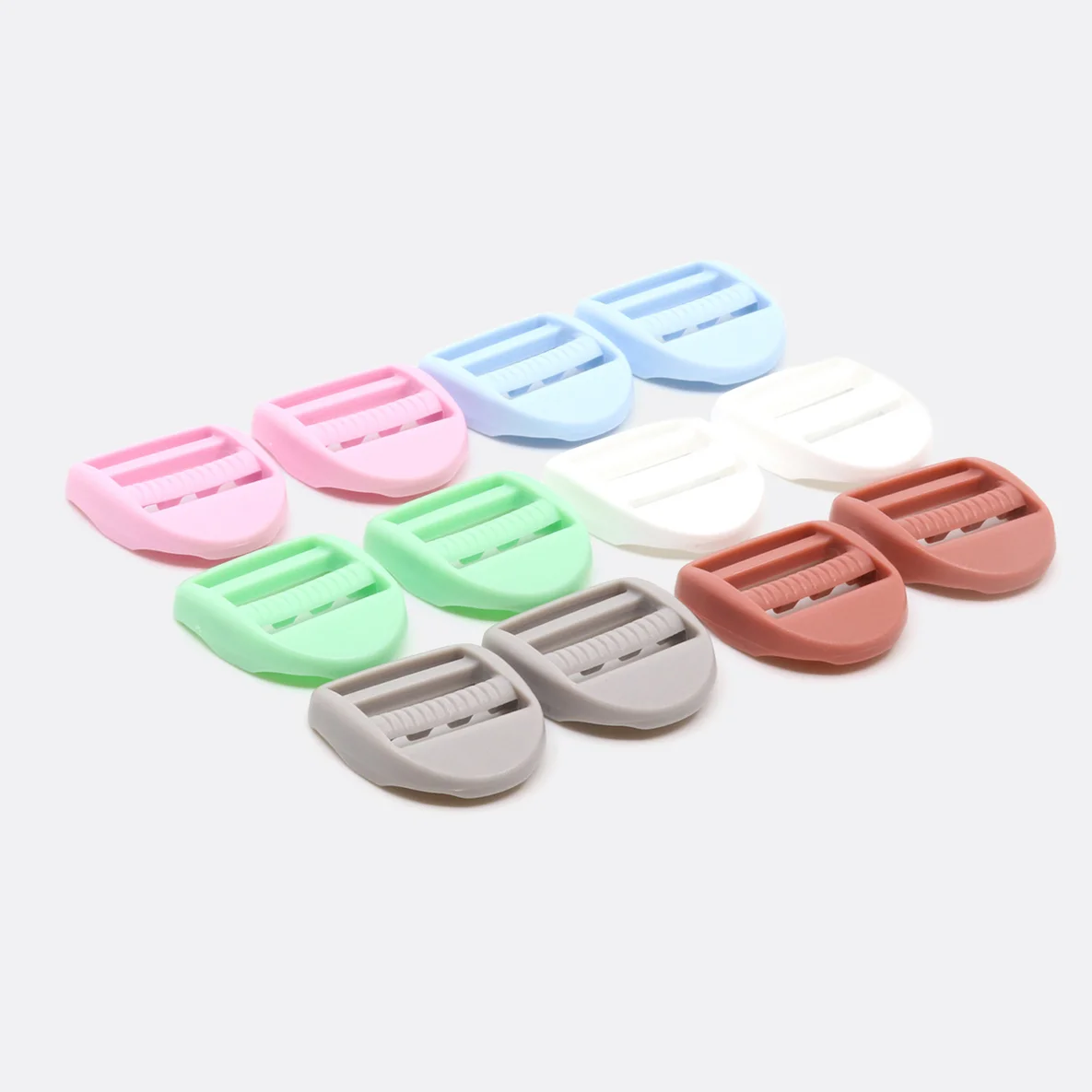 Kunststoff Taschenzubehör Set, 25mm, Pastell, Klemmschnalle