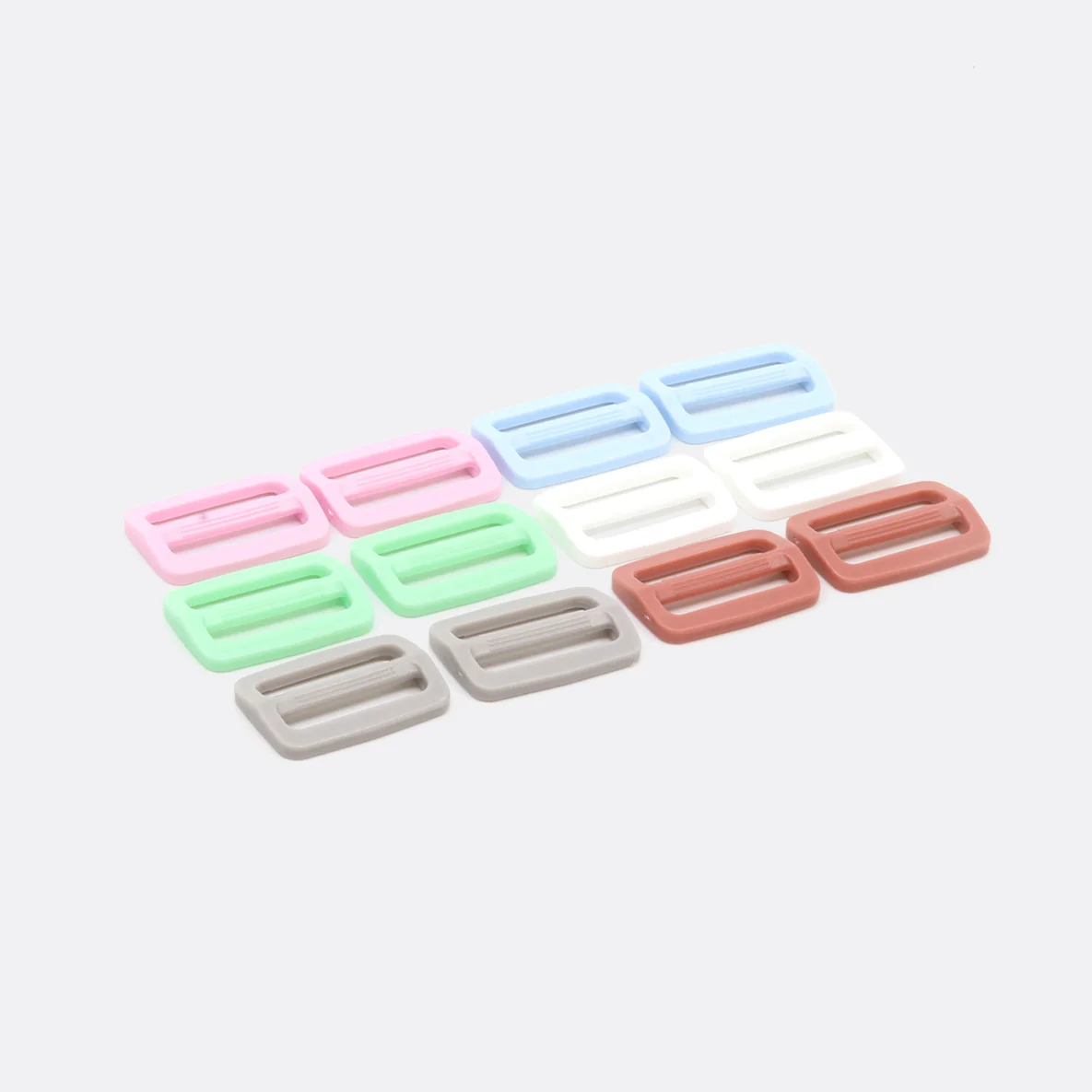 Kunststoff Taschenzubehör Set, 25mm, Pastell, Schieber