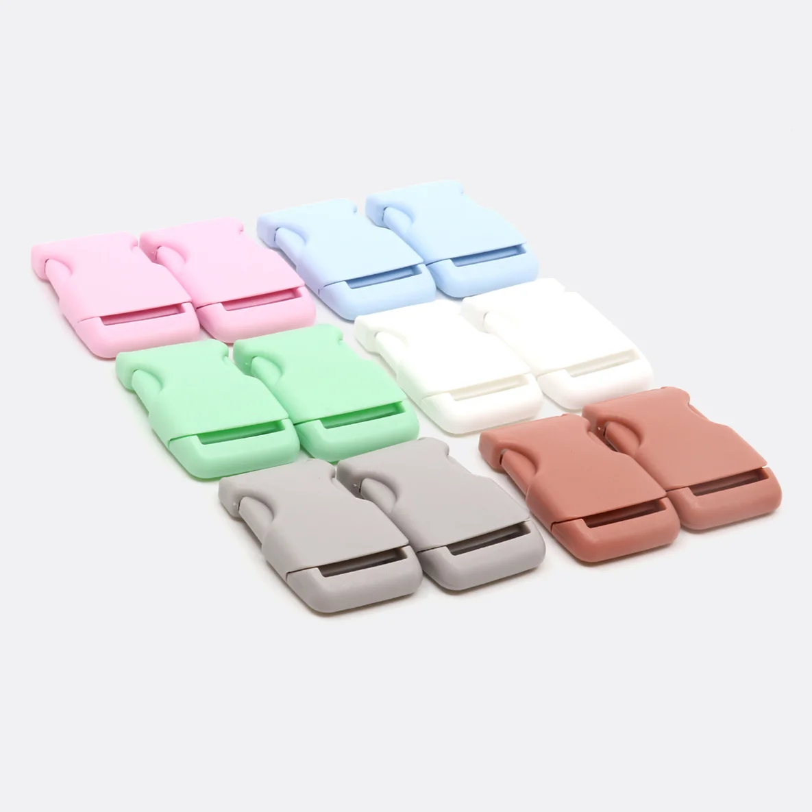 Kunststoff Taschenzubehör Set, 25mm, Pastell, Steckschnalle