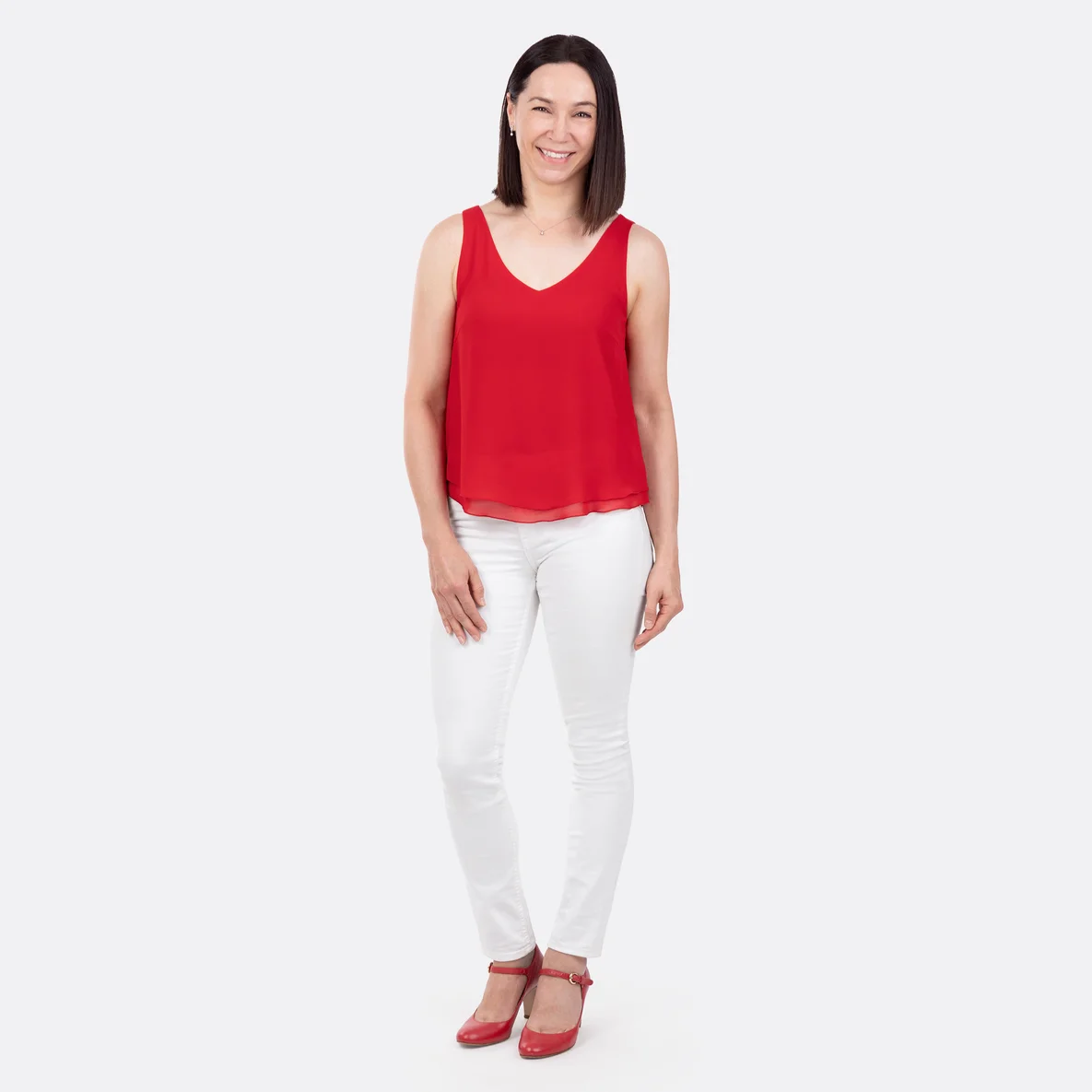 Denim weiß sommerliche Jeanshose selber nähen