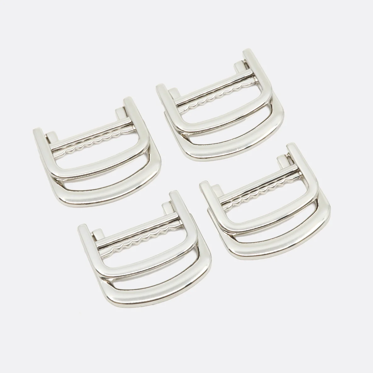 Klappbarer Doppel-D-Ring Metall 25mm, Silber