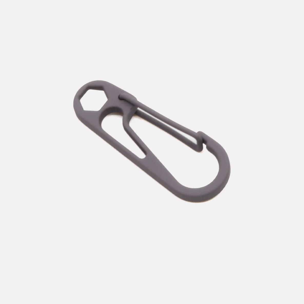 Kordelkarabiner Dunkelgrau D306, 1 Stück