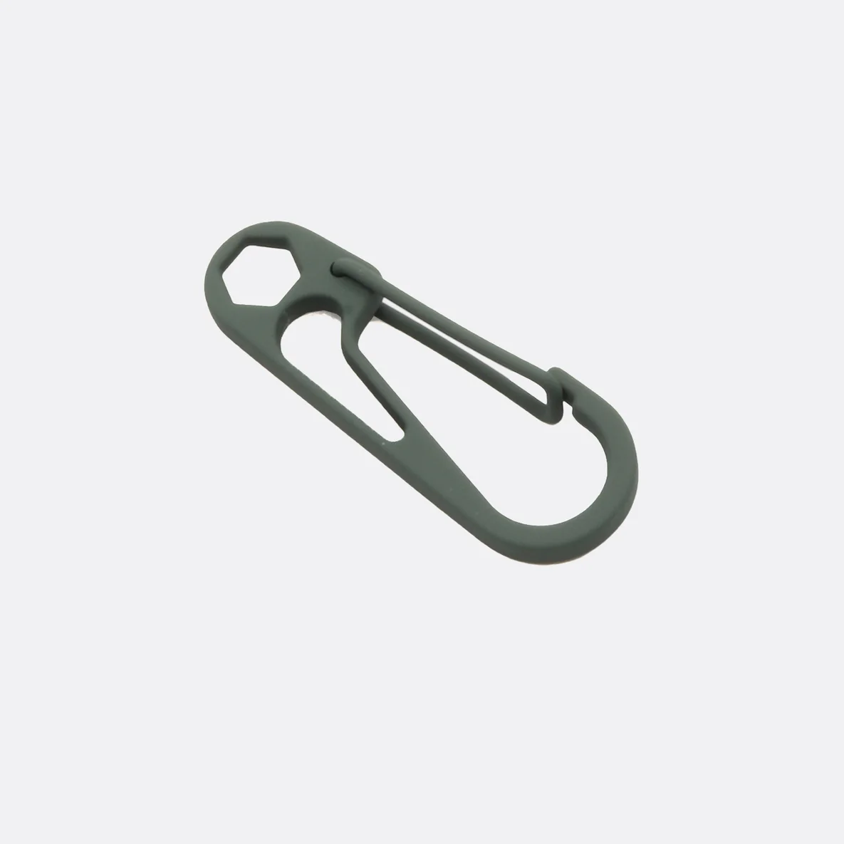Kordelkarabiner Dunkelgrün D190, 1 Stück