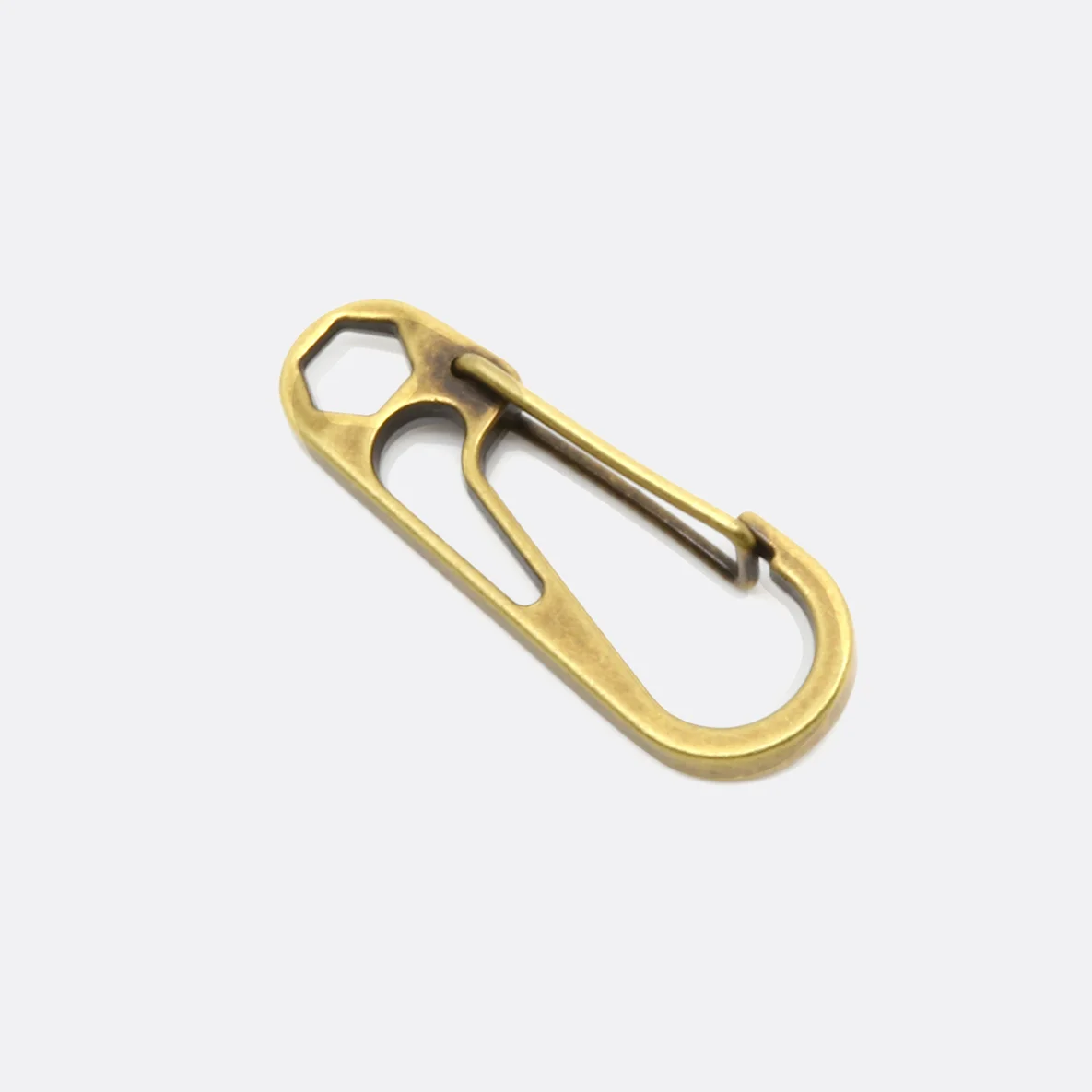 Kordelkarabiner Messing, 1 Stück