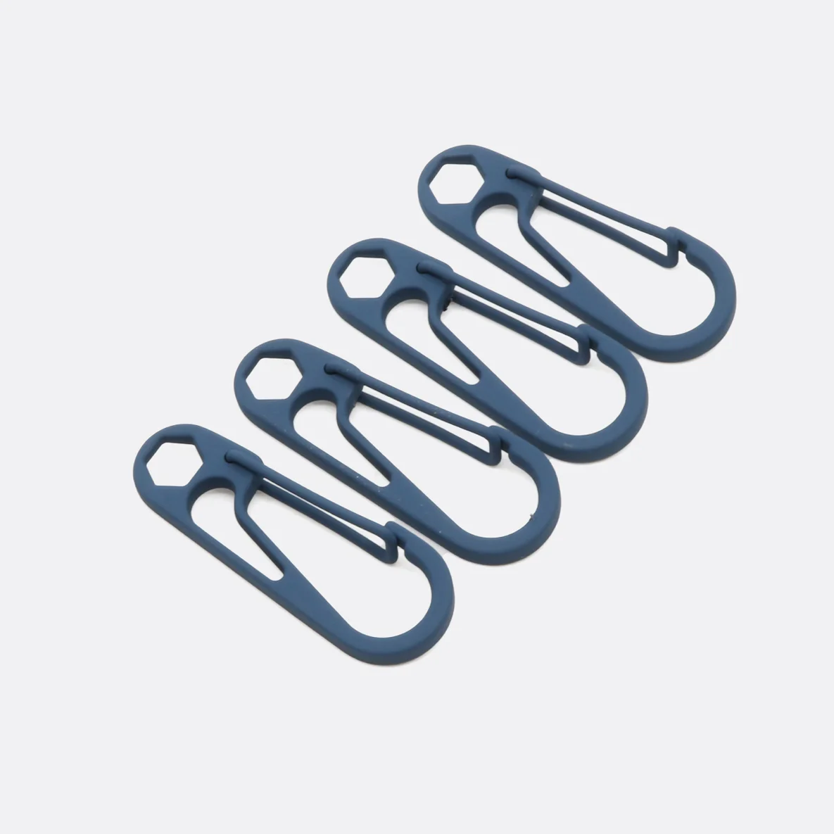 Kordelkarabiner Petrol D103, 4 Stück