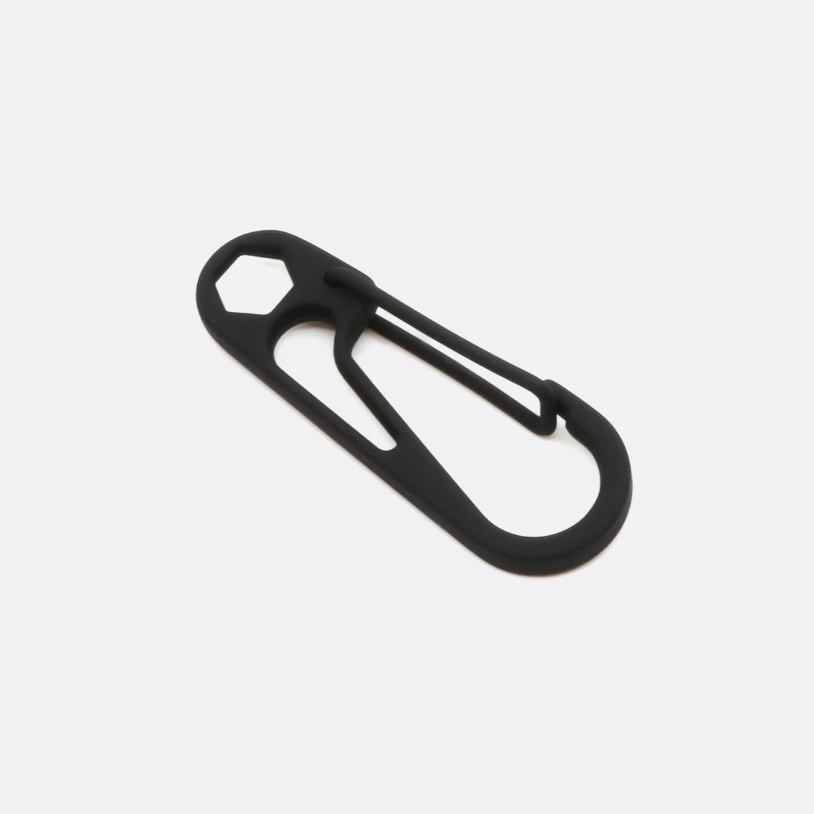 Kordelkarabiner Schwarz B5, 1 Stück