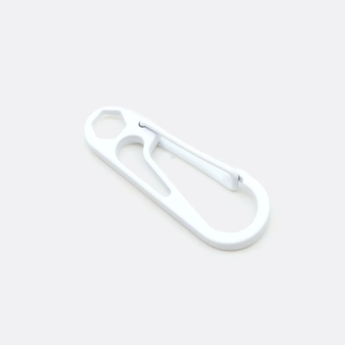 Kordelkarabiner Weiß B3, 1 Stück