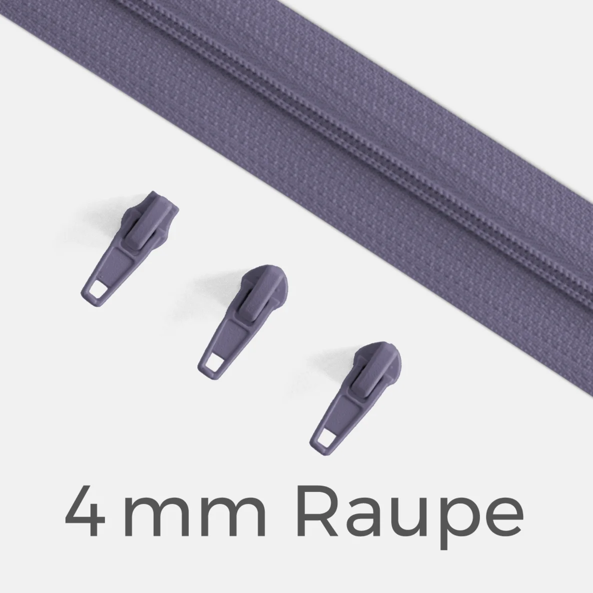 Reißverschluss Endlos Perlonraupe 4mm Zipper Lilac D319