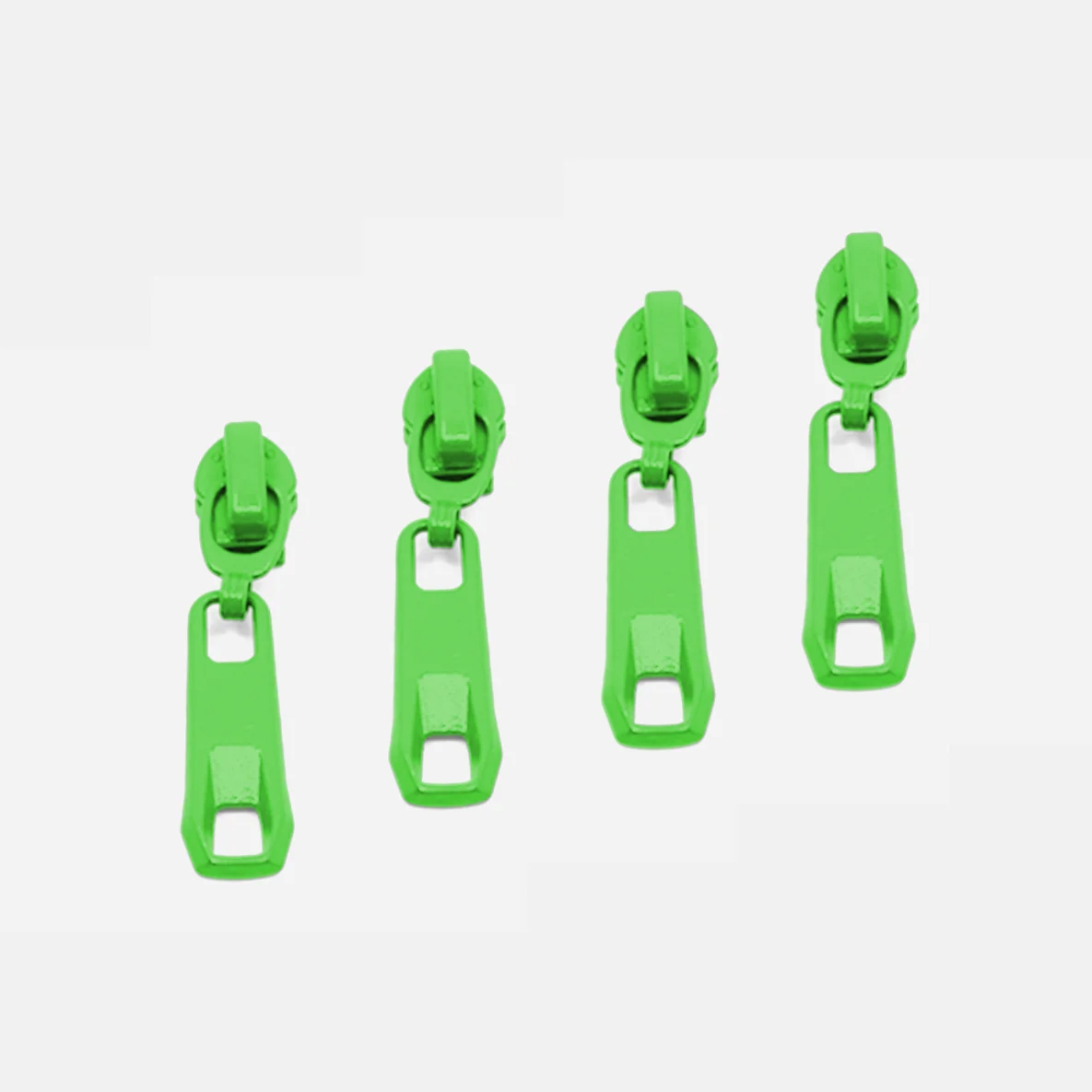 Rückseitenzipper für 4mm Perlonraupe Neongrün PT802 