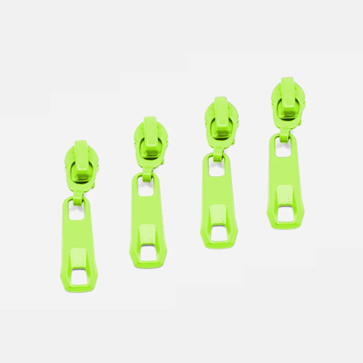 Rückseitenzipper für 4mm Perlonraupe Neongrün D872