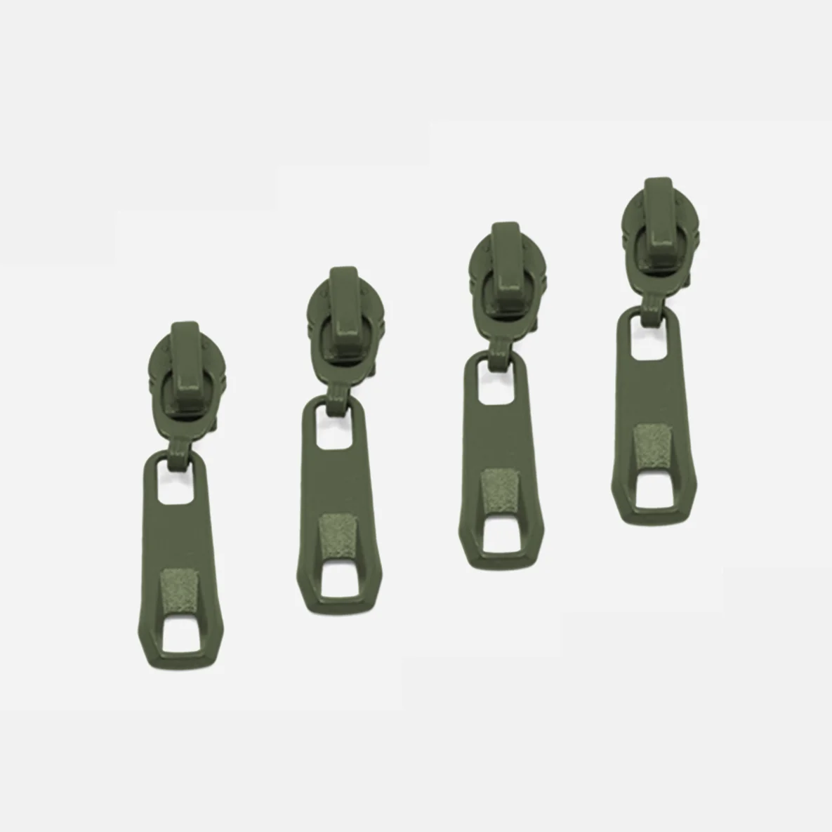 Rückseiten Reverse Zipper 4mm Perlonraupe Army D170