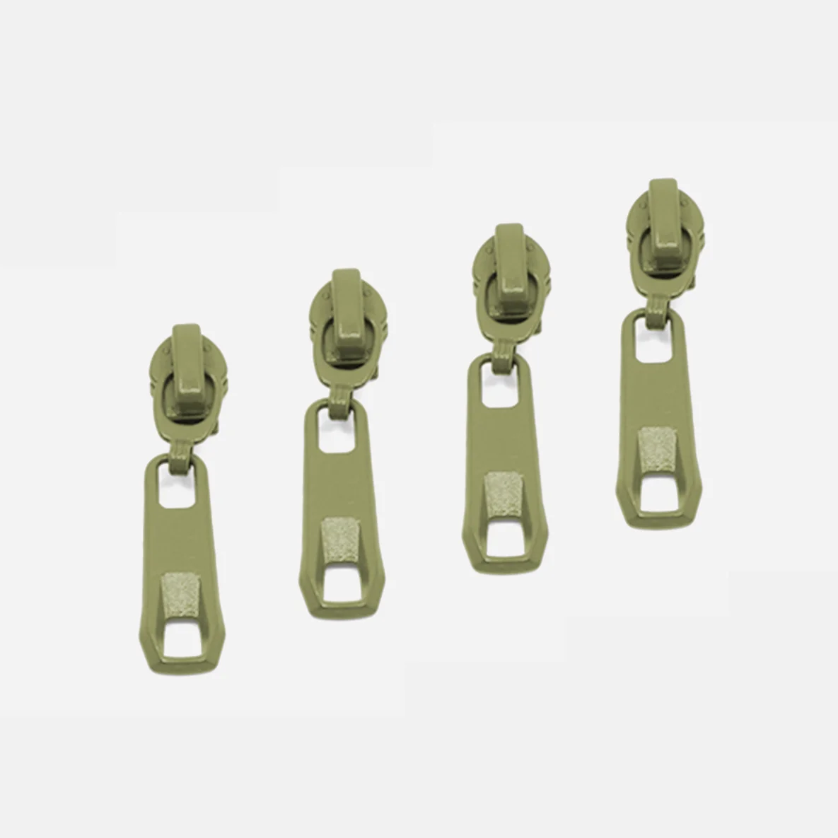 Rückseiten Reverse Zipper 4mm Perlonraupe Olive D887