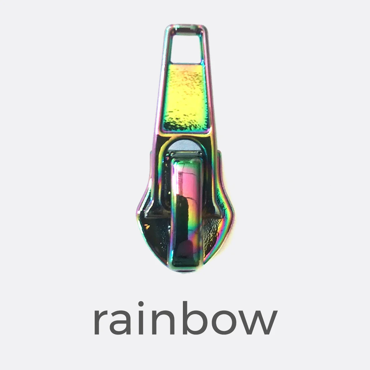 Zipper für metallisierte 6,5mm-Reißverschlüsse in Rainbow
