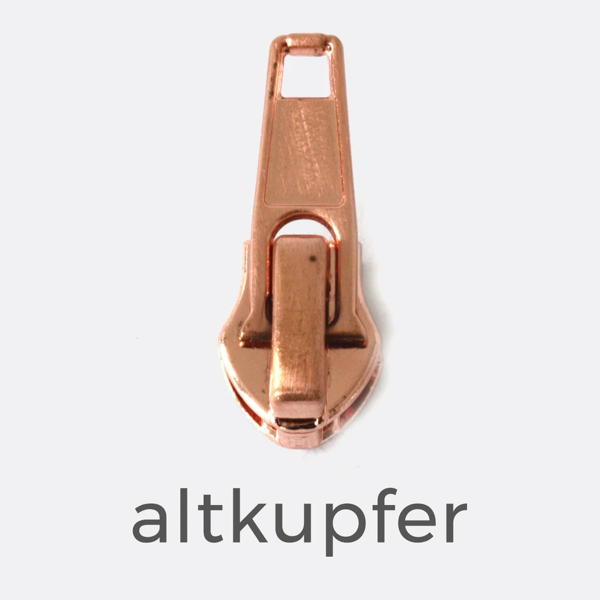 Zipper für metallisierte 6,5mm-Reißverschlüsse in Kupfer
