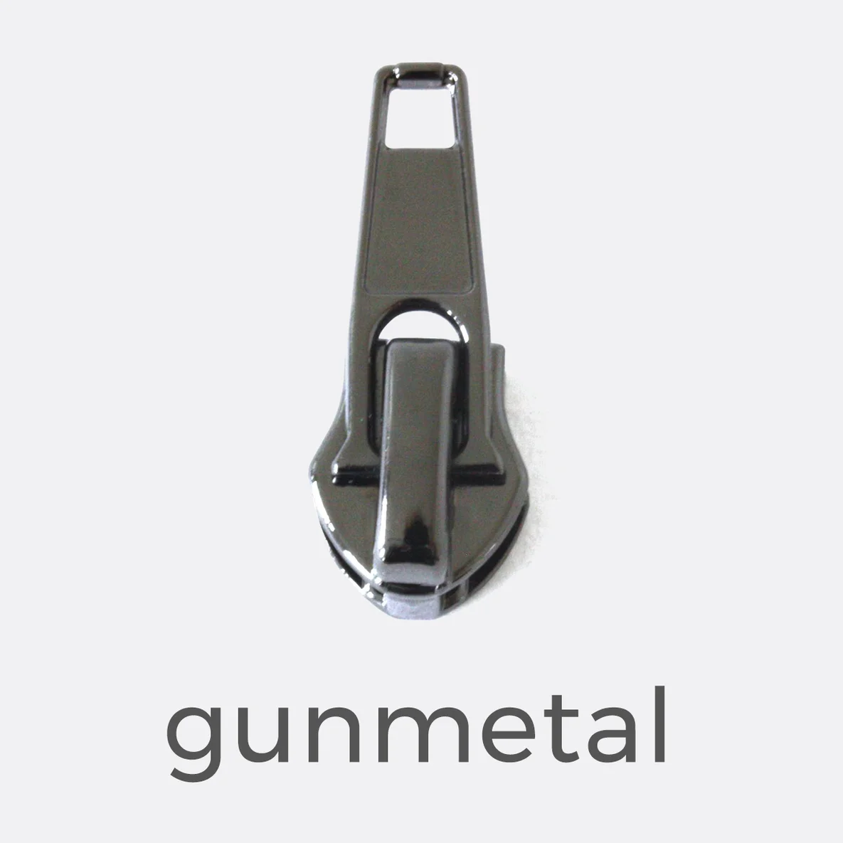 Zipper für metallisierte 6,5mm-Reißverschlüsse in Gunmetal