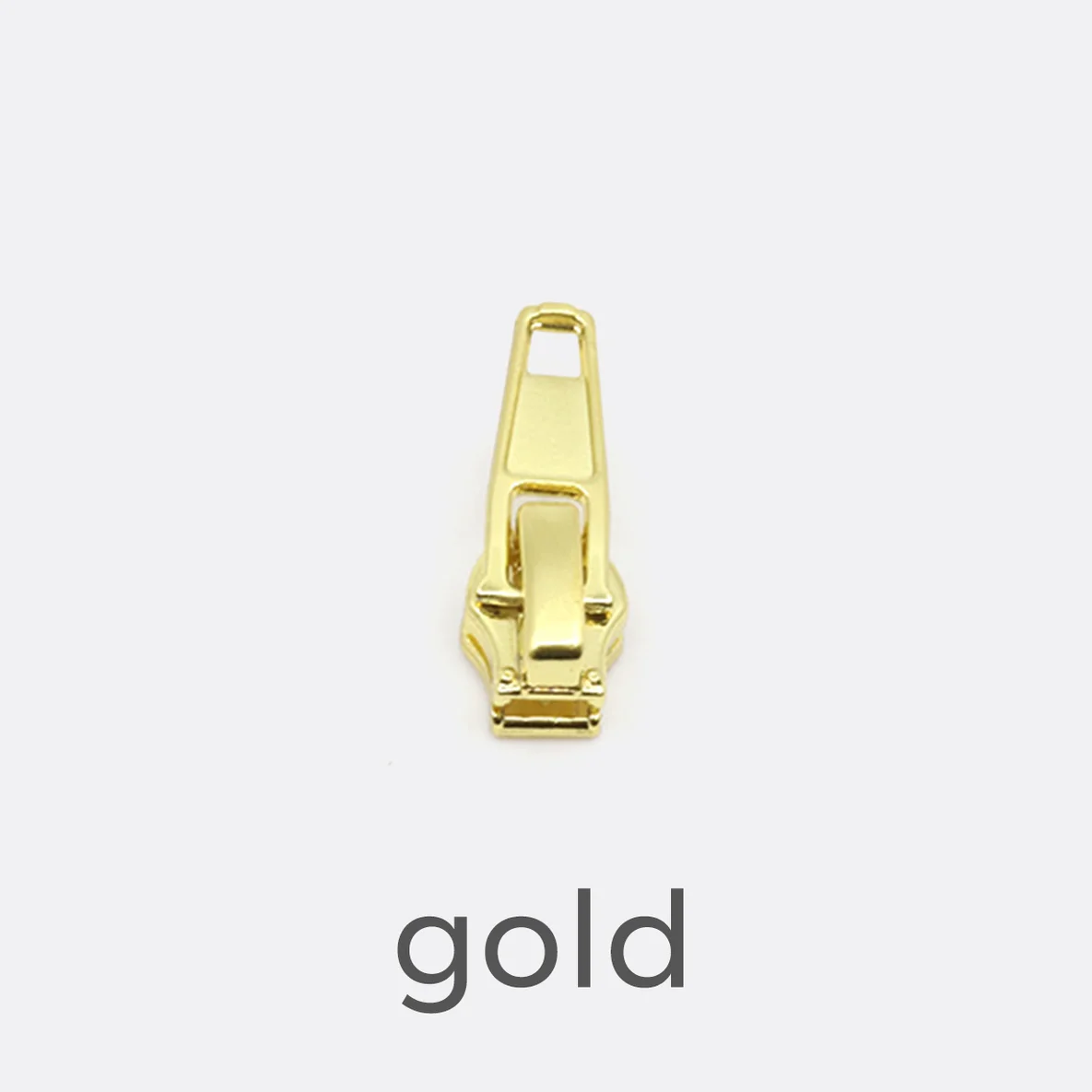 Zipper für 4mm-Endlos-Reißverschluss in Gold