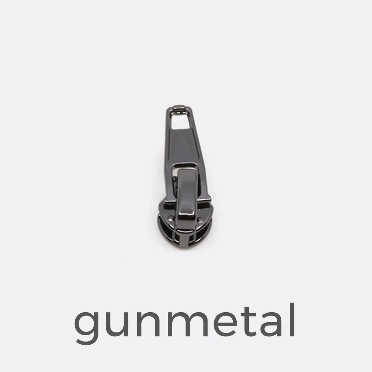 Zipper für 4mm-Endlos-Reißverschluss in Gunmetal
