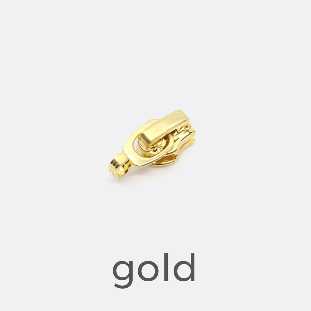 Zipper für Charms in Gold für 4 mm Raupe