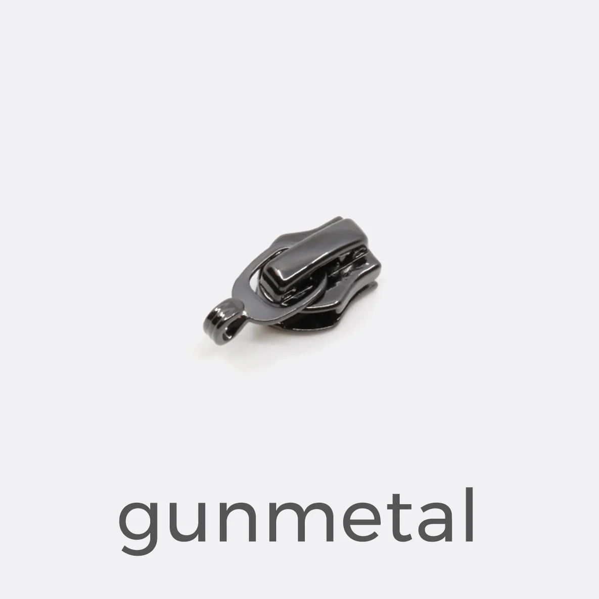 Zipper für Charms in Gunmetal für 4 mm Raupe