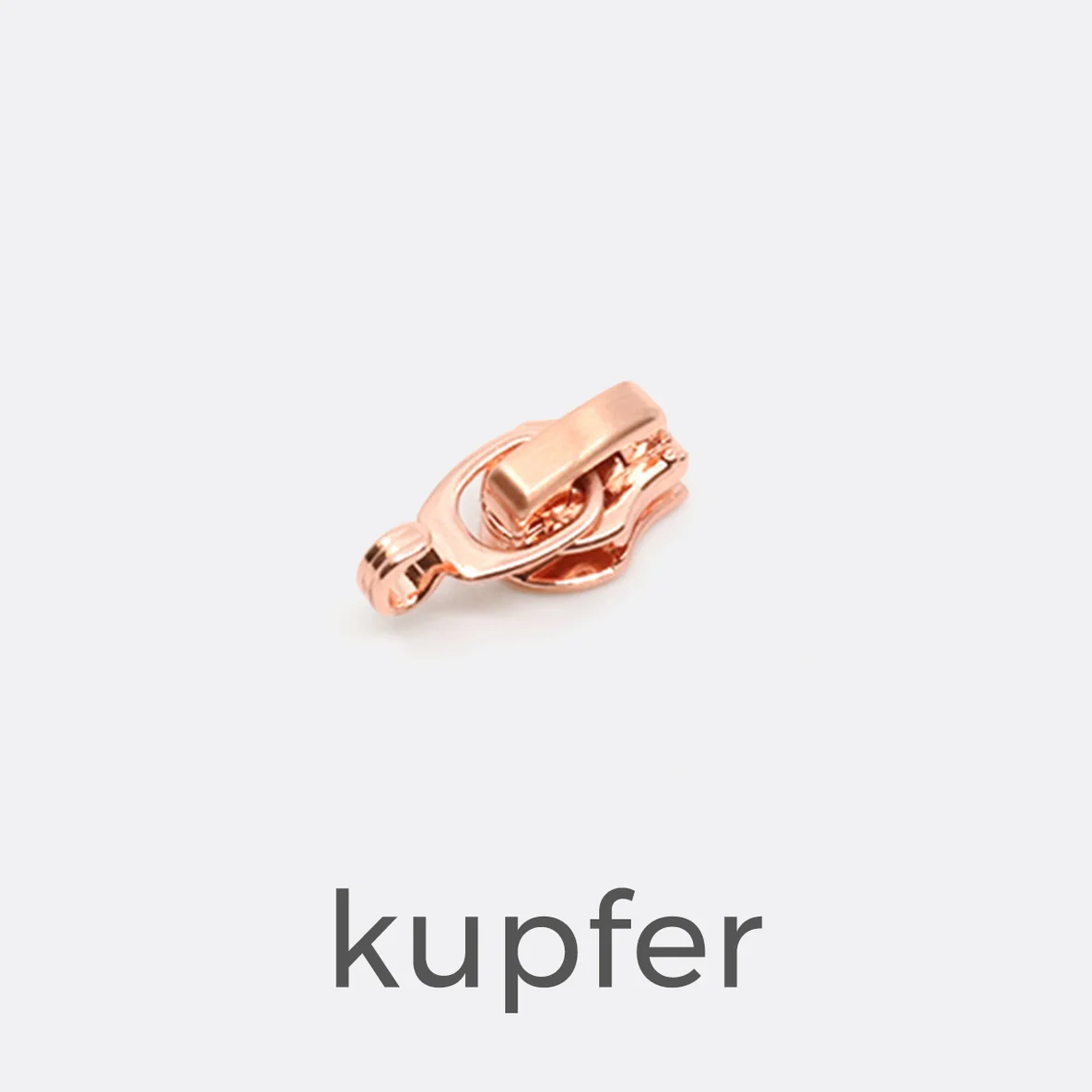 Zipper für Charms in Kupfer für 4 mm Raupe