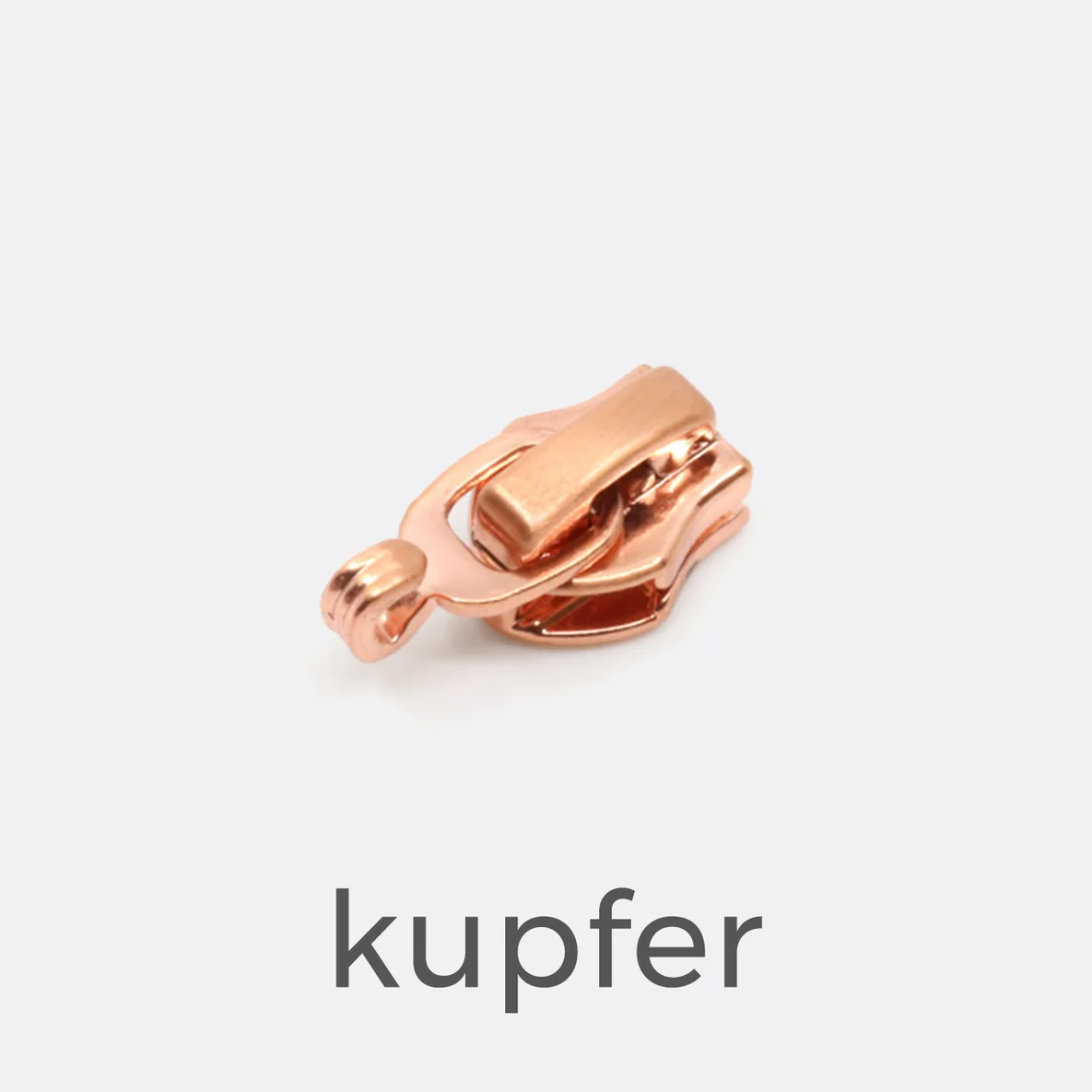 Zipper für Charm in Kupfer für 6,5 mm Raupe