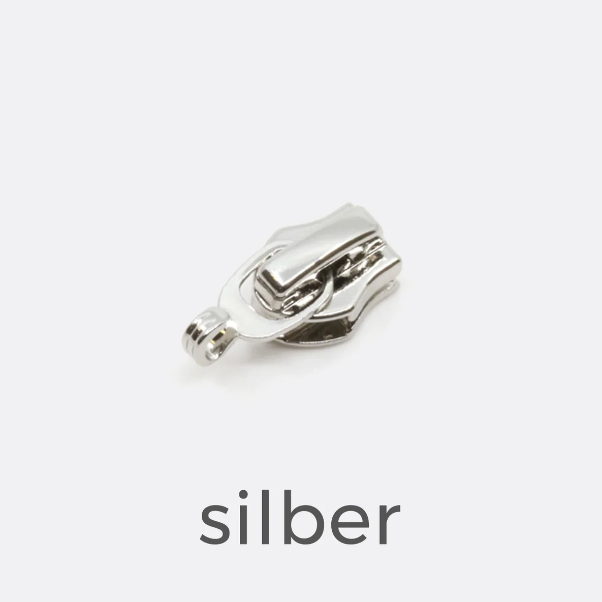 Zipper für Charm in Silber für 6,5 mm Raupe
