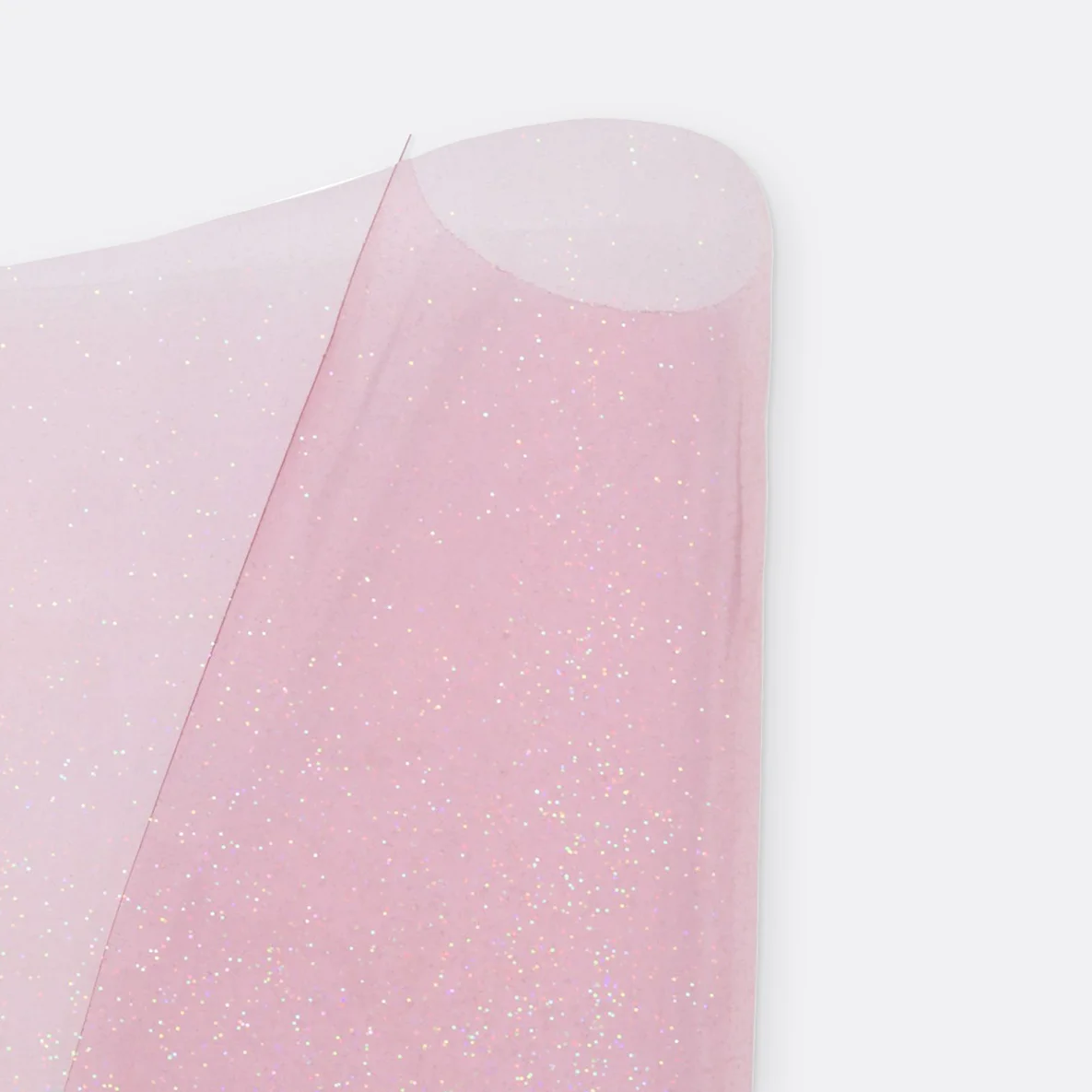 Transparentes Glitter-Vinyl in Rosa