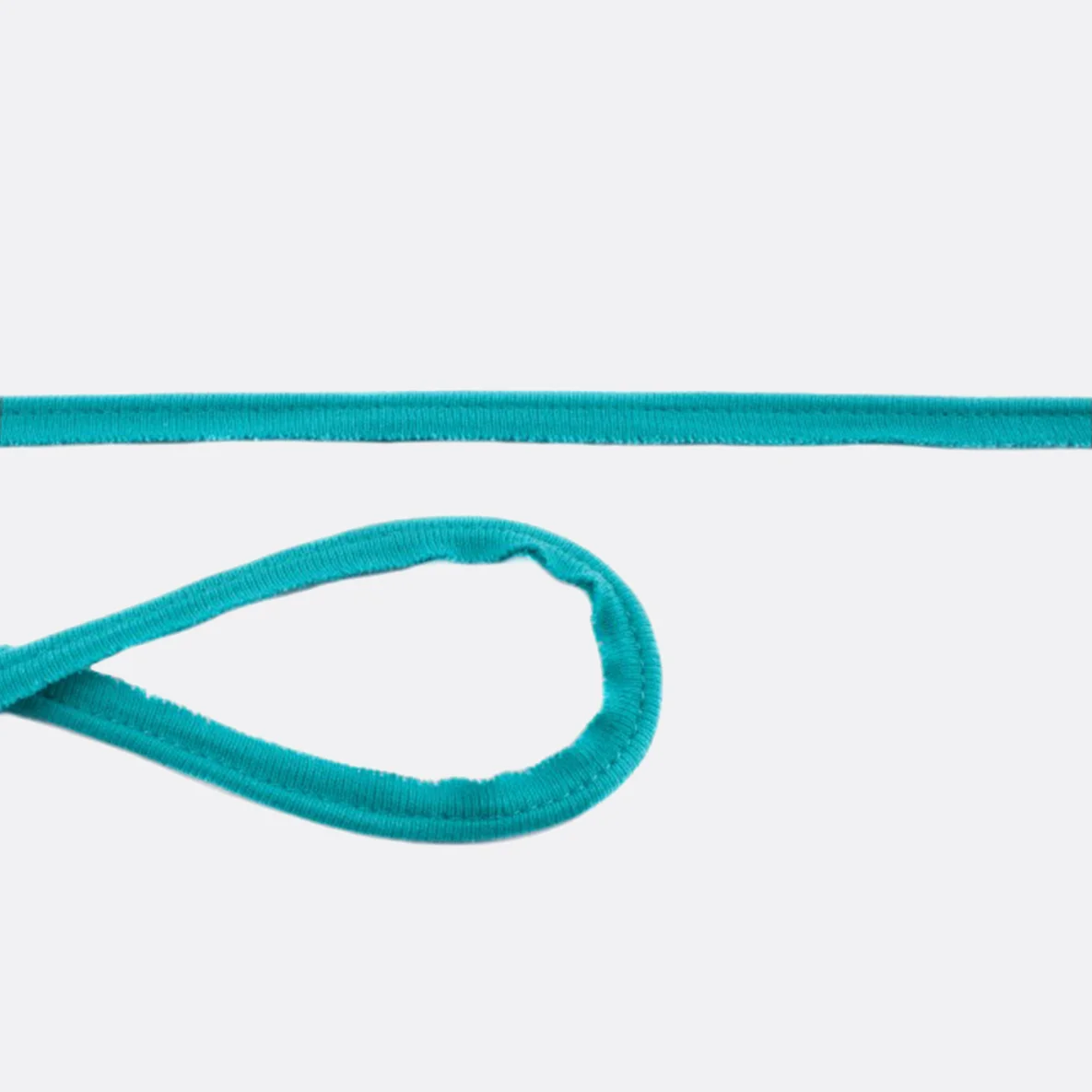 Elastisches Paspelband aus Baumwolljersey in Aqua