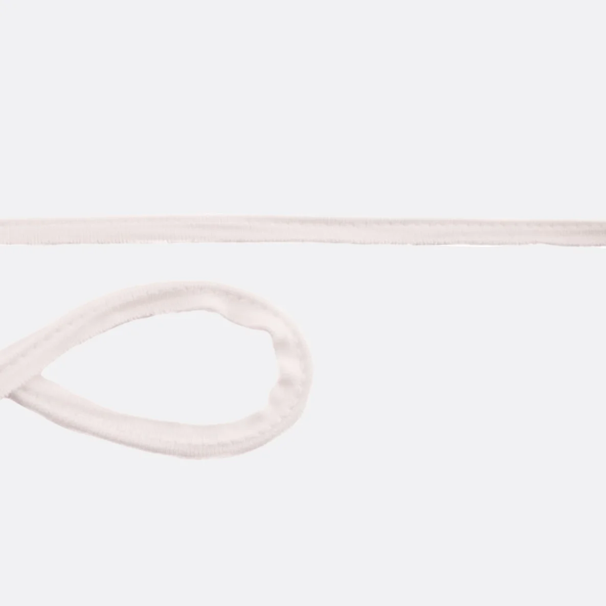 Elastisches Paspelband aus Baumwolljersey in Creme