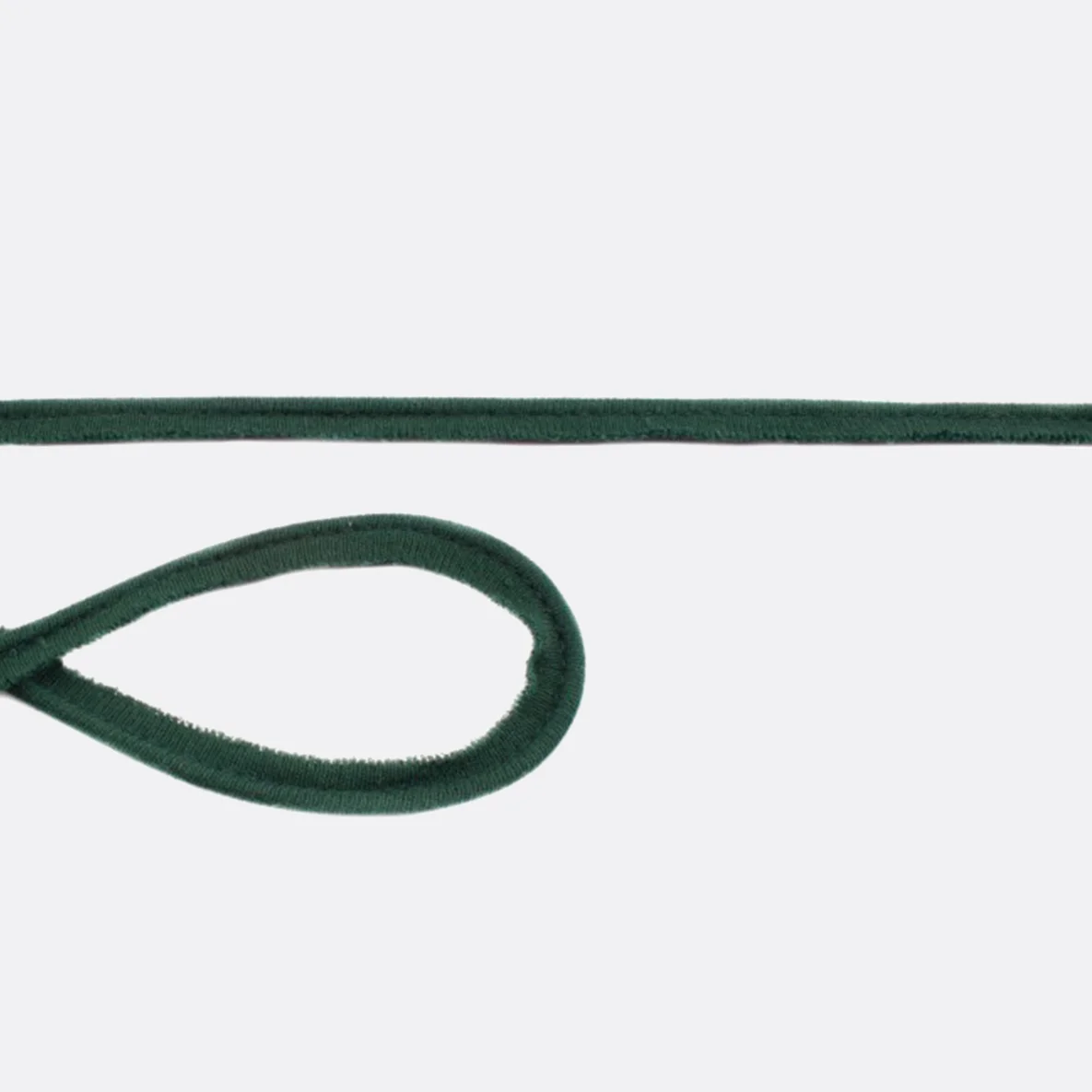 Elastisches Paspelband aus Baumwolljersey in Dunkelgrün